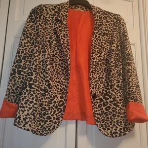 Leopard print blazer
